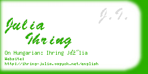 julia ihring business card